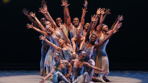 Alvin Ailey American Dance Theater in Alvin Ailey's Night Creature. Photo by Paul Kolnik